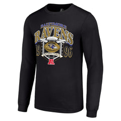 Baltimore Ravens Starter Retro Long Sleeve Graphic T-Shirt - Black discount