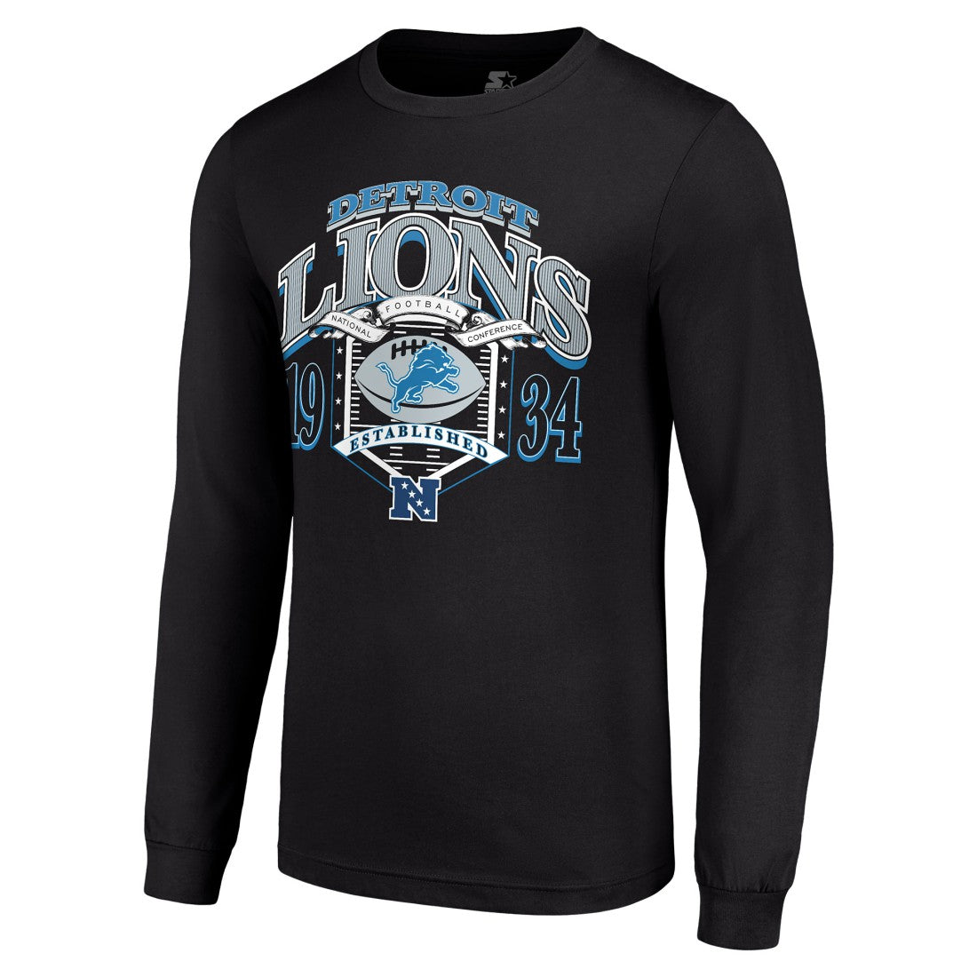 Detroit Lions Starter Retro Long Sleeve Graphic T-Shirt - Black outlet