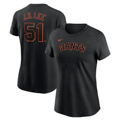 Jung Hoo Lee San Francisco Giants Women's Cooperstown Collection Fuse Name & Number T-Shirt Black