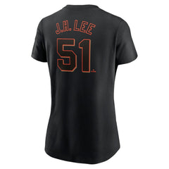 Jung Hoo Lee San Francisco Giants Women's Cooperstown Collection Fuse Name & Number T-Shirt Black