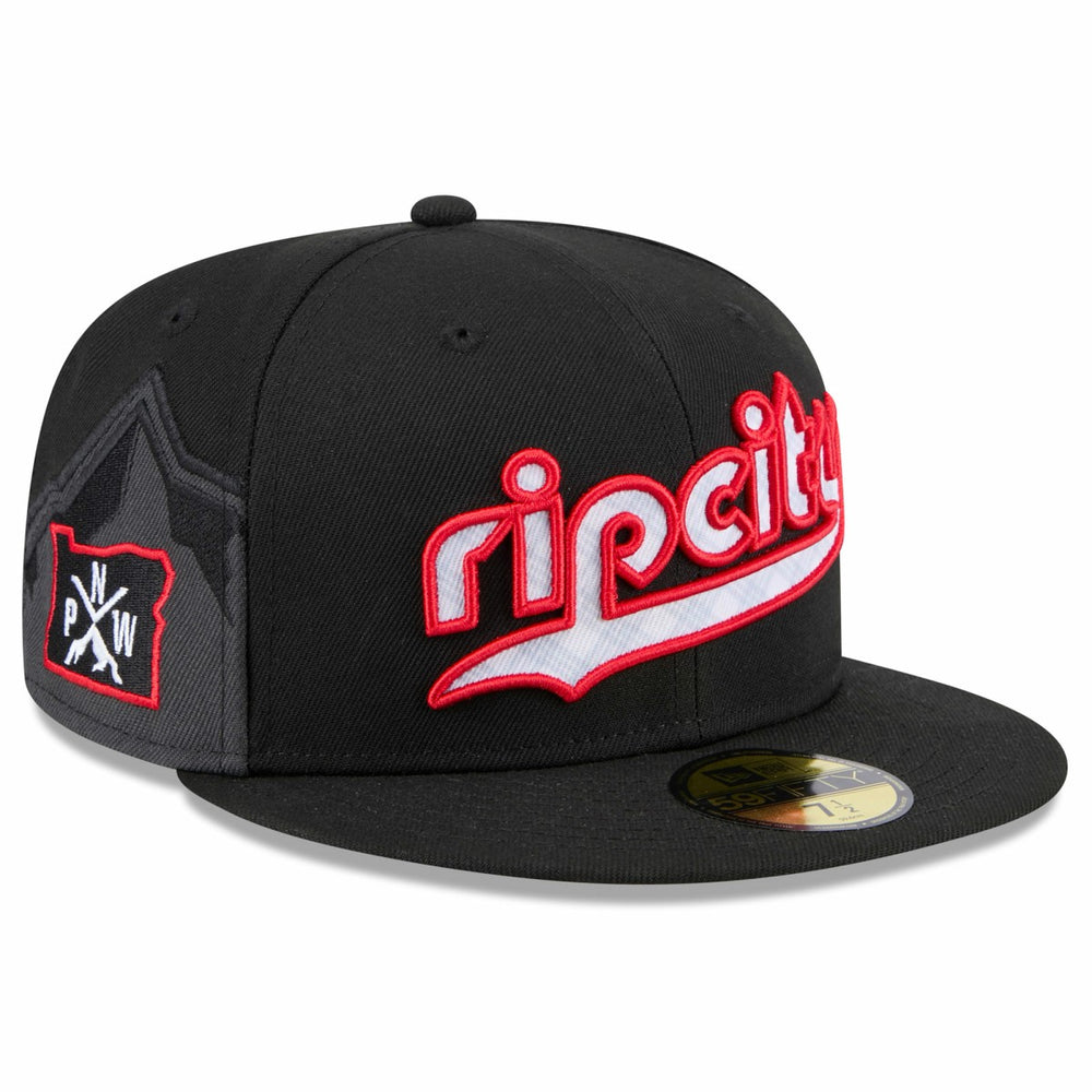 Portland Trail Blazers 2024/25 City Edition 59FIFTY Fitted Hat - Black discount