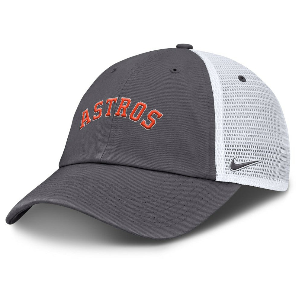 Houston Astros Wordmark Club Adjustable Trucker Hat Gray