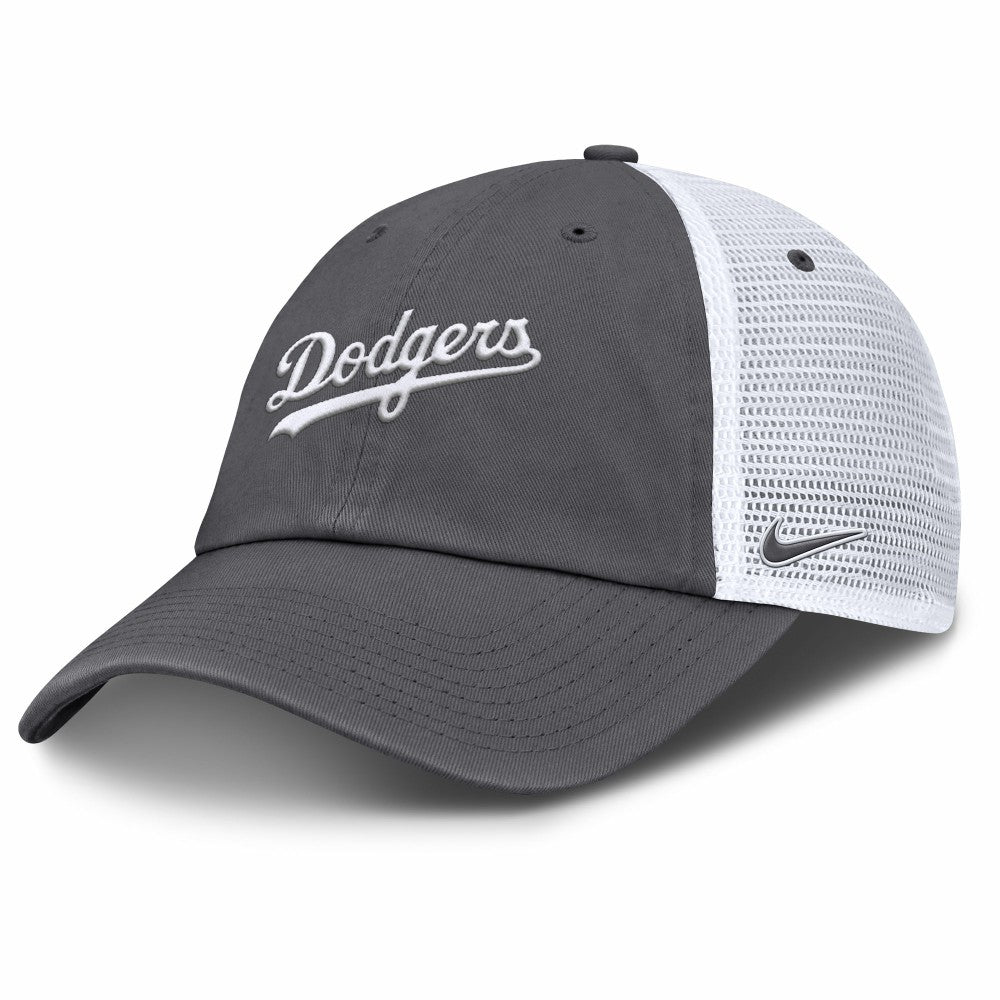 Los Angeles Dodgers Wordmark Club Adjustable Trucker Hat Gray