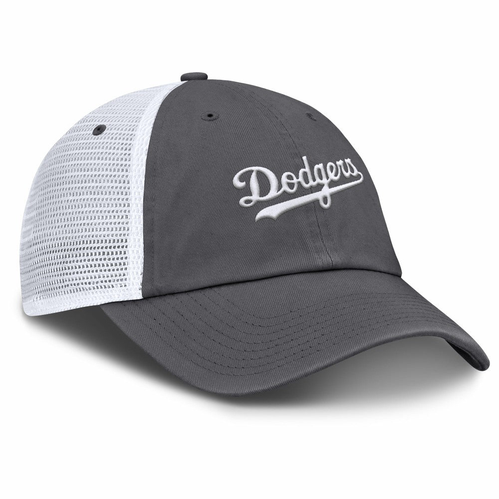 Los Angeles Dodgers Wordmark Club Adjustable Trucker Hat Gray