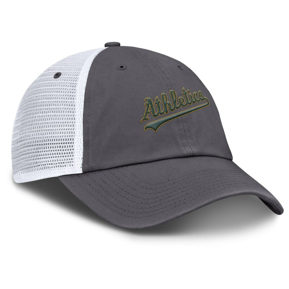 Athletics Wordmark Club Adjustable Trucker Hat Gray