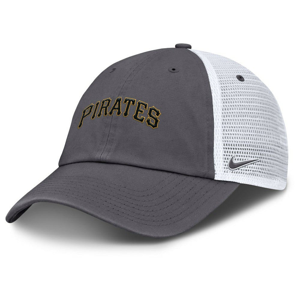 Pittsburgh Pirates Wordmark Club Adjustable Trucker Hat Gray