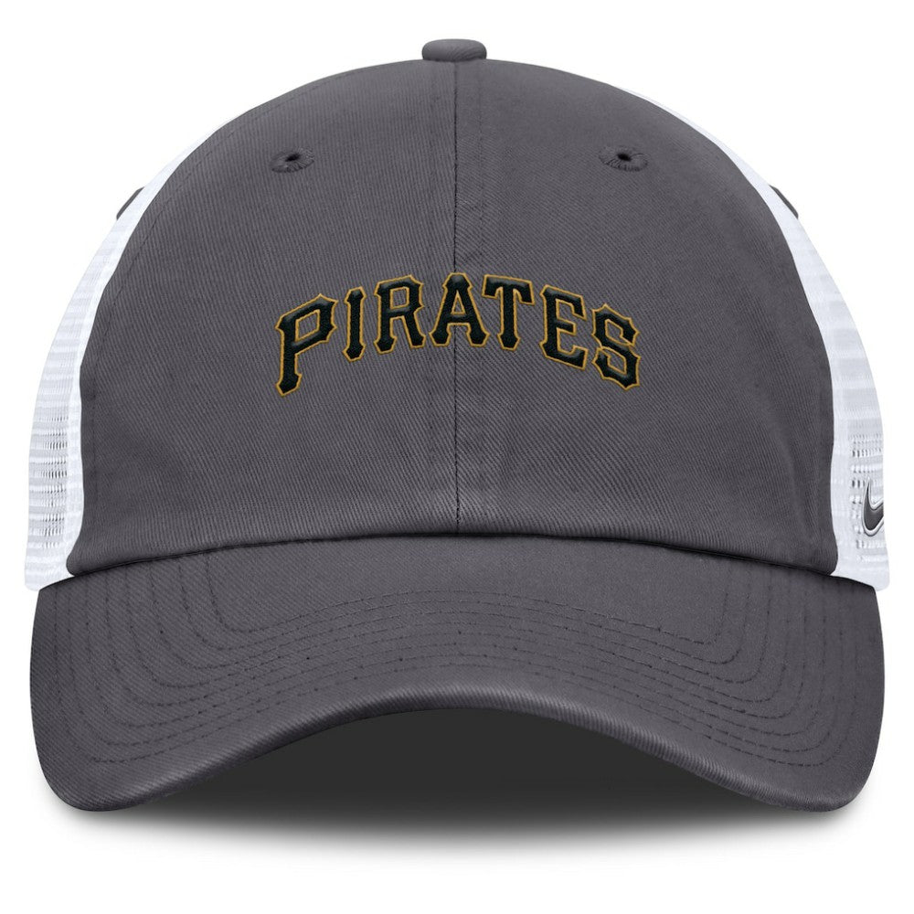 Pittsburgh Pirates Wordmark Club Adjustable Trucker Hat Gray