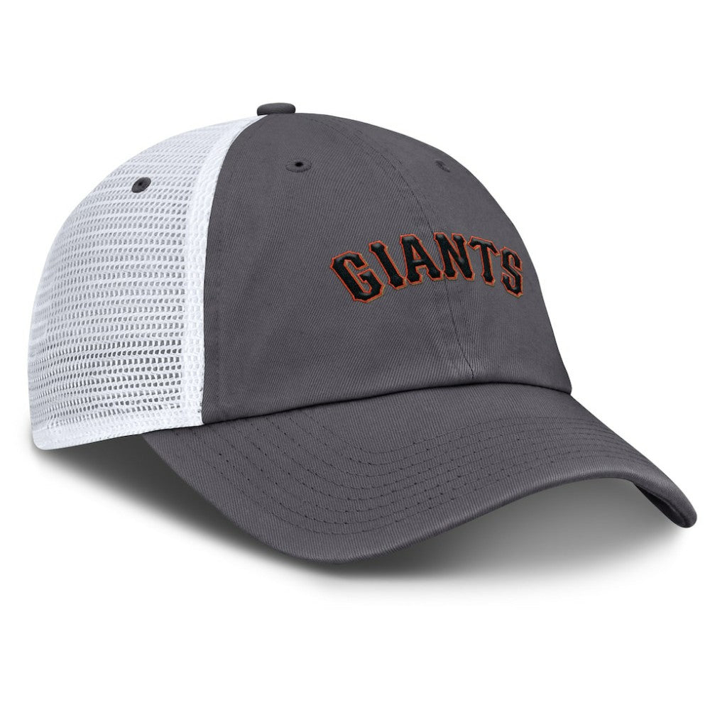 San Francisco Giants Wordmark Club Adjustable Trucker Hat Gray