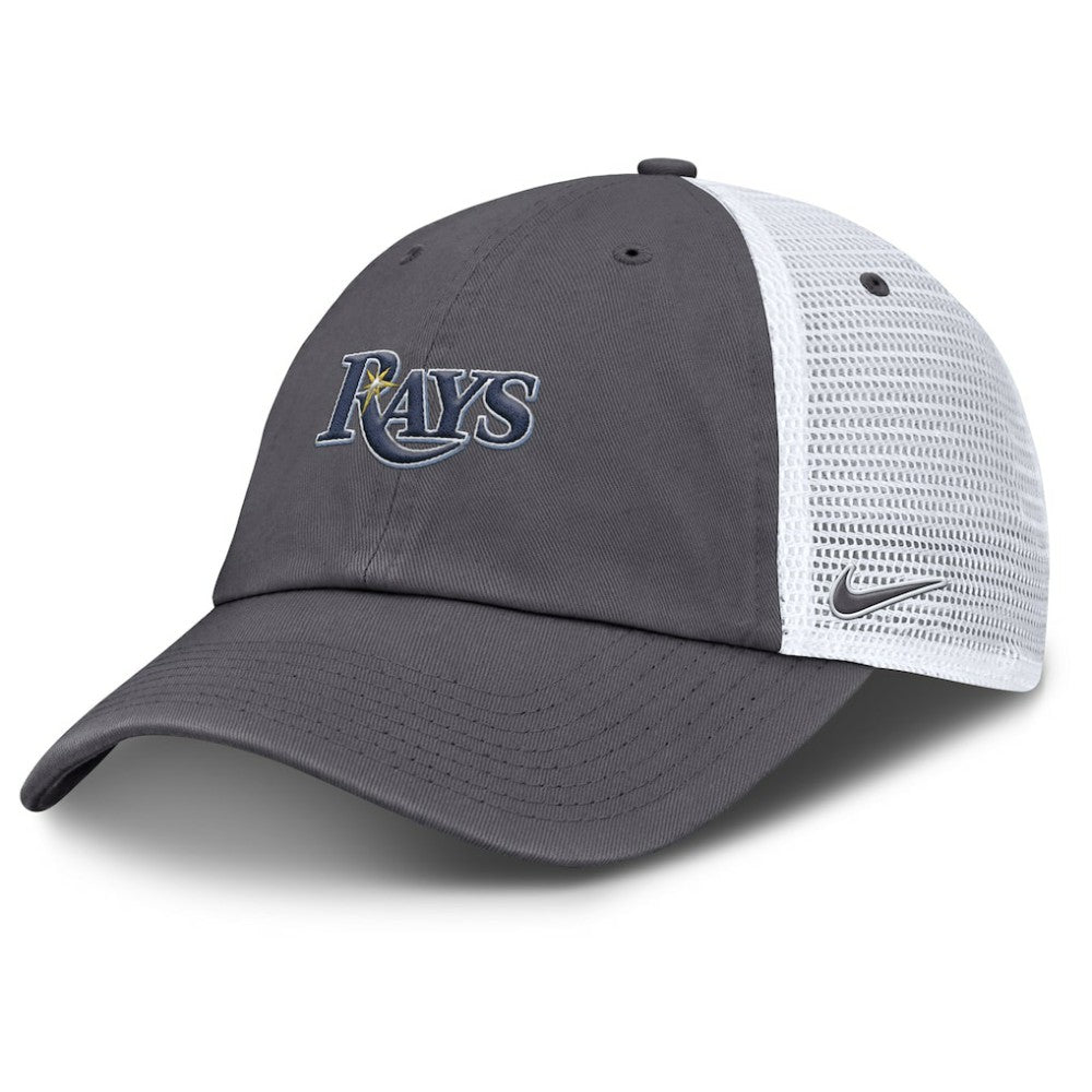 Tampa Bay Rays Wordmark Club Adjustable Trucker Hat Gray