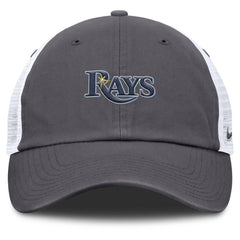 Tampa Bay Rays Wordmark Club Adjustable Trucker Hat Gray