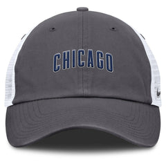 Chicago Cubs Wordmark Club Adjustable Trucker Hat Gray