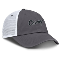 Chicago White Sox Wordmark Club Adjustable Trucker Hat Gray