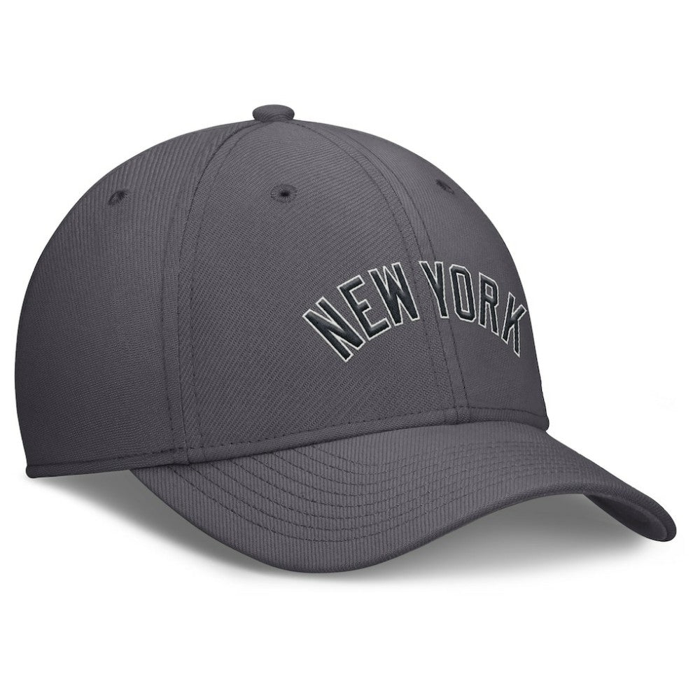 New York Yankees Swoosh Performance Flex Hat Gray