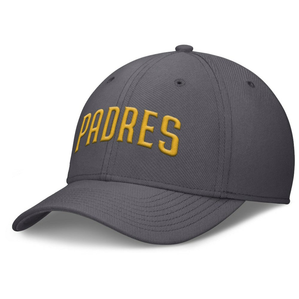 San Diego Padres Swoosh Performance Flex Hat Gray