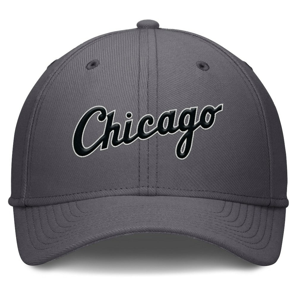 Chicago White Sox Swoosh Performance Flex Hat Gray