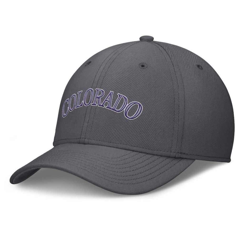 Colorado Rockies Swoosh Performance Flex Hat Gray