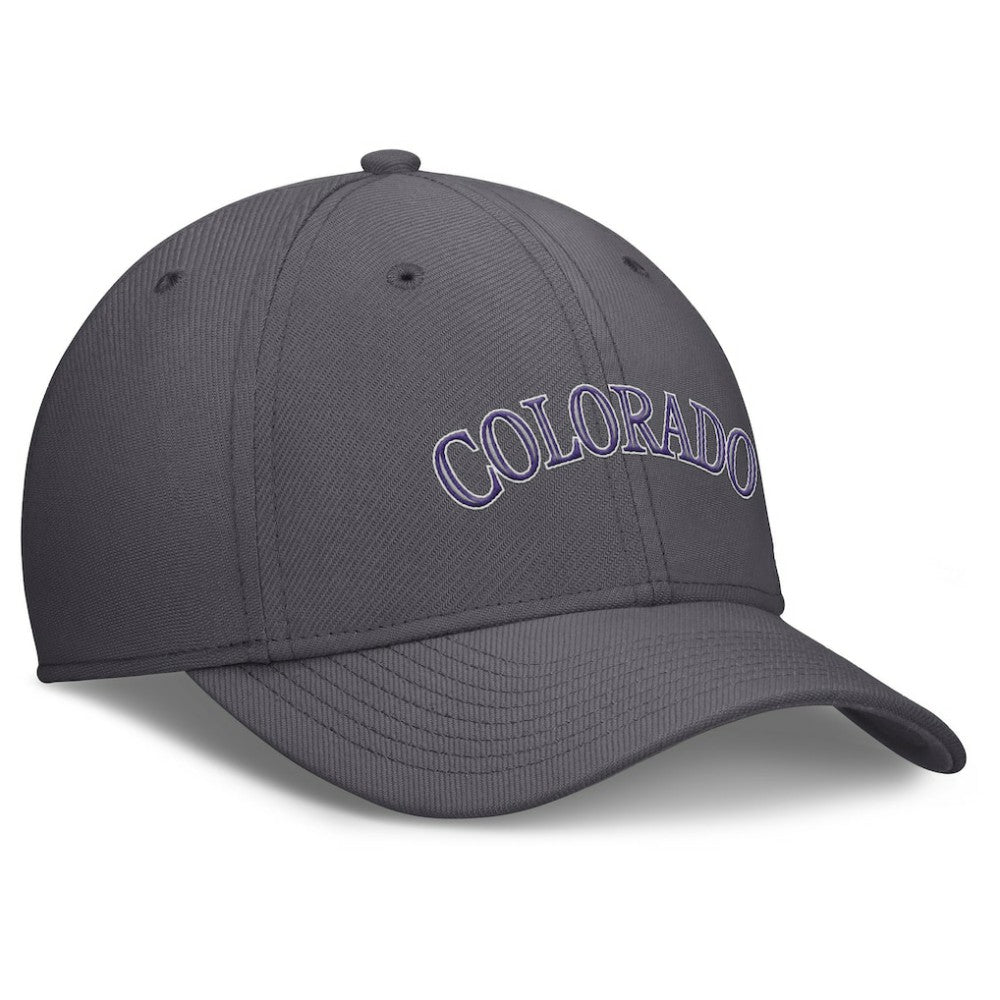Colorado Rockies Swoosh Performance Flex Hat Gray
