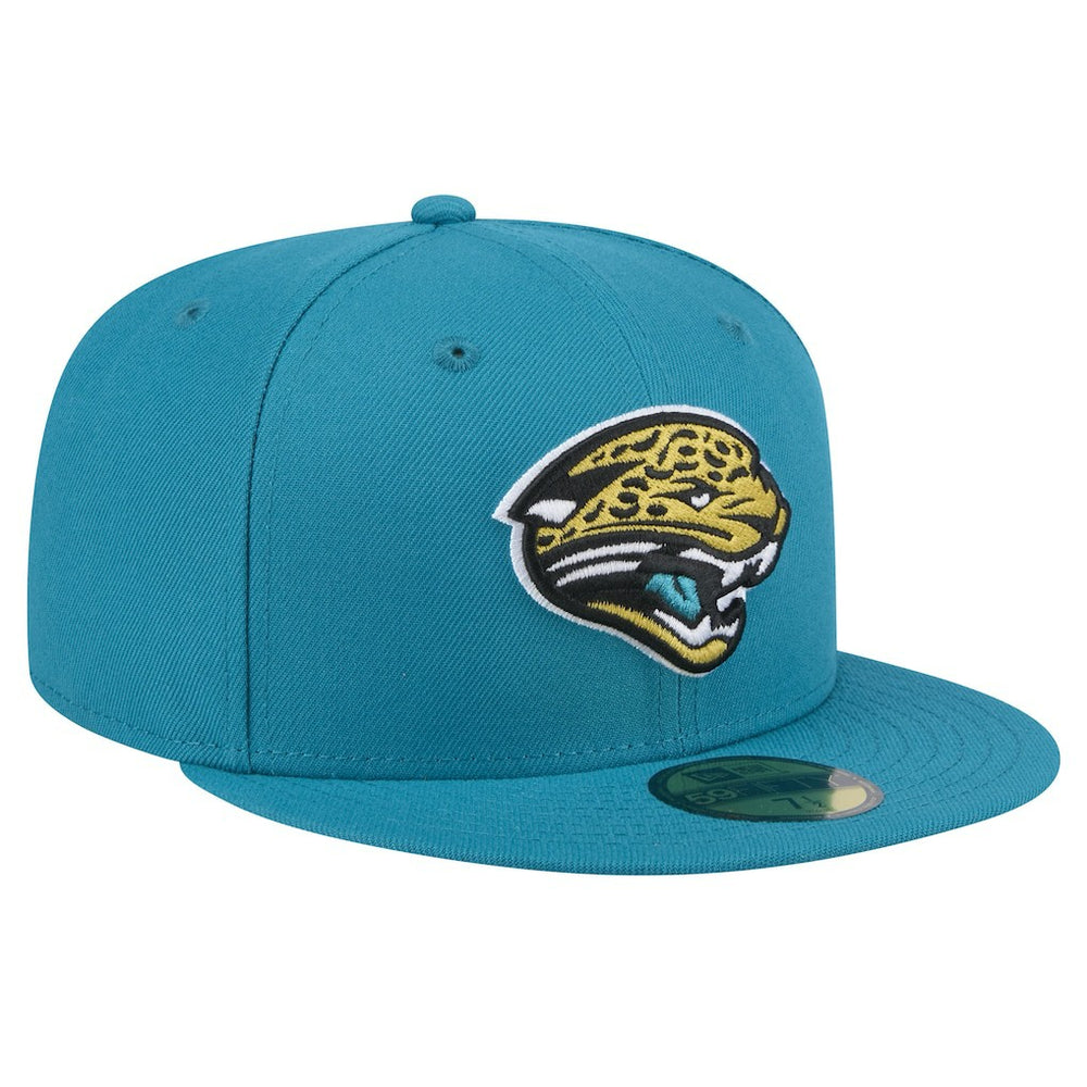 Jacksonville Jaguars New Era Throwback Logo Omaha 59FIFTY Fitted Hat - Teal online