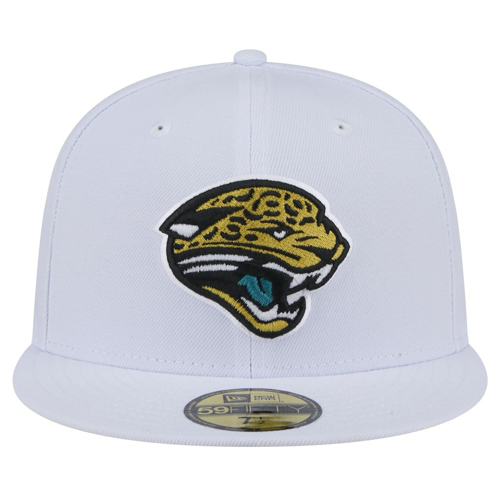 Jacksonville Jaguars New Era Throwback Logo Omaha 59FIFTY Fitted Hat - White cheap
