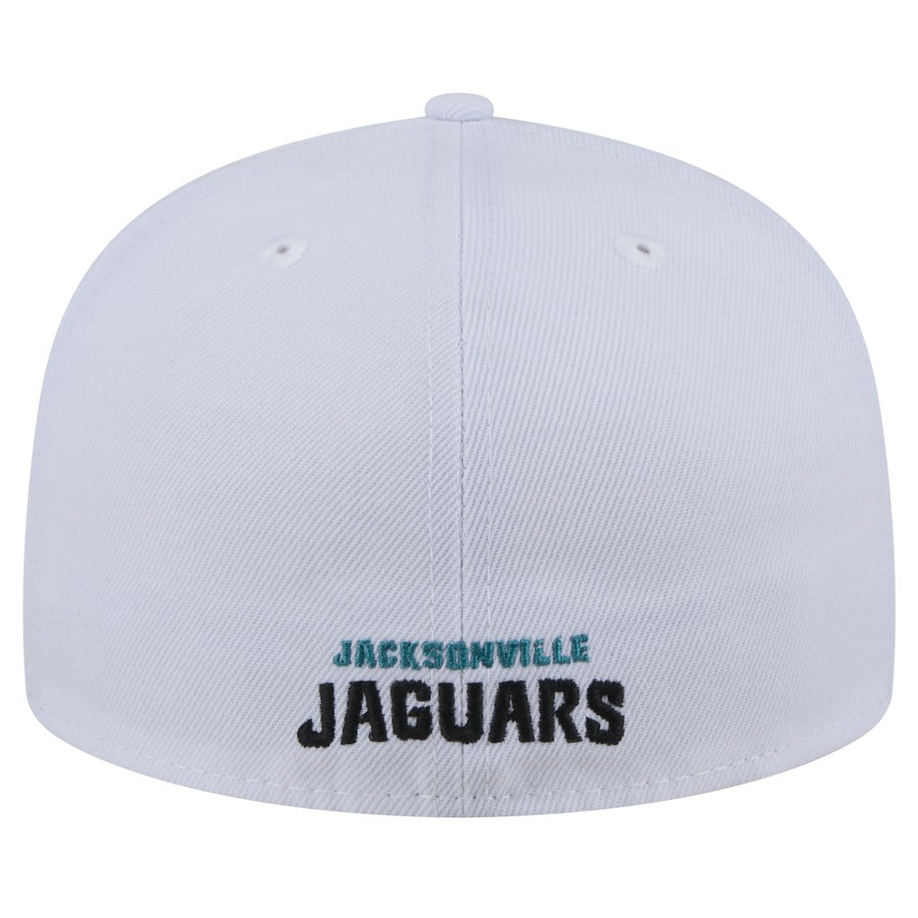 Jacksonville Jaguars New Era Throwback Logo Omaha 59FIFTY Fitted Hat - White cheap