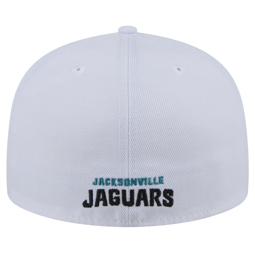 Jacksonville Jaguars New Era Throwback Logo Omaha 59FIFTY Fitted Hat - White cheap