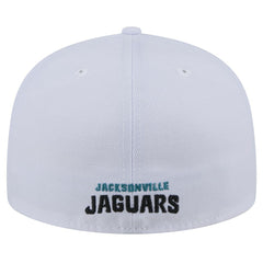 Jacksonville Jaguars New Era Throwback Logo Omaha 59FIFTY Fitted Hat - White cheap
