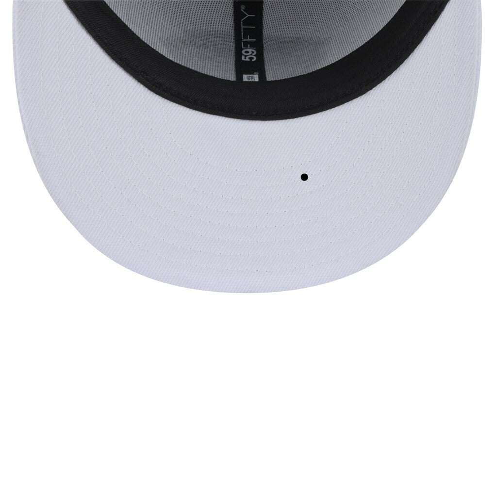 Jacksonville Jaguars New Era Throwback Logo Omaha 59FIFTY Fitted Hat - White cheap
