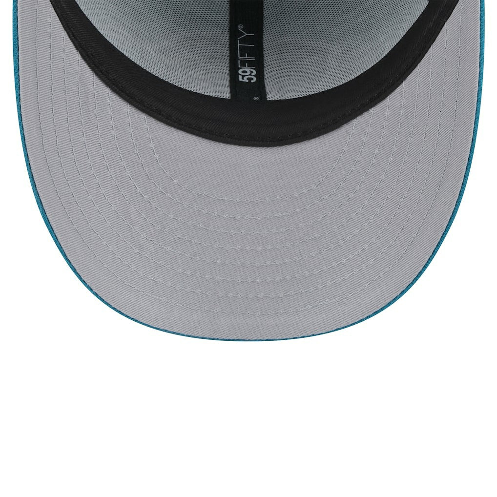 Jacksonville Jaguars New Era Throwback Logo Omaha Low Profile 59FIFTY Fitted Hat - Teal on sale