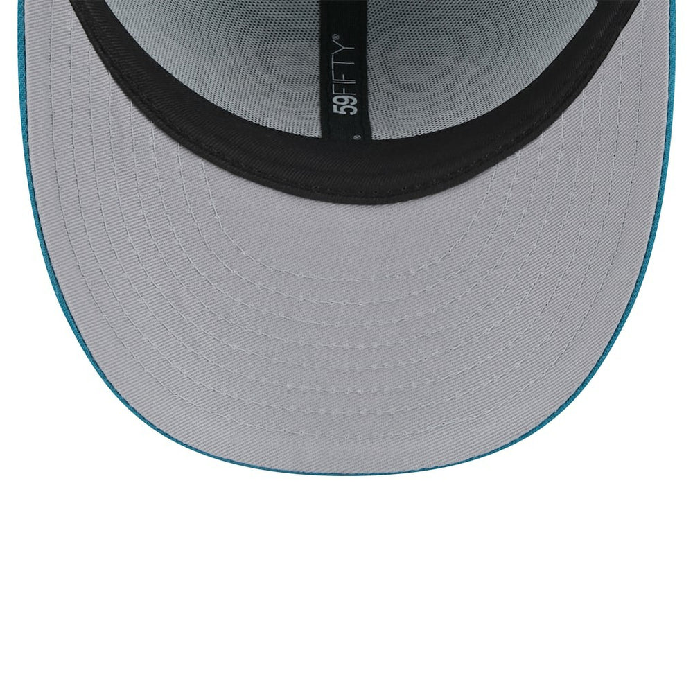 Jacksonville Jaguars New Era Throwback Logo Omaha Low Profile 59FIFTY Fitted Hat - Teal on sale