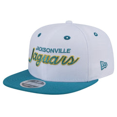 Jacksonville Jaguars New Era Throwback Sparky Original Fit 9FIFTY Snapback Hat - White/Teal discount