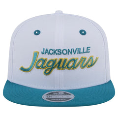 Jacksonville Jaguars New Era Throwback Sparky Original Fit 9FIFTY Snapback Hat - White/Teal discount