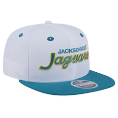 Jacksonville Jaguars New Era Throwback Sparky Original Fit 9FIFTY Snapback Hat - White/Teal discount