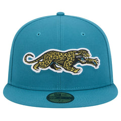 Jacksonville Jaguars New Era Throwback Crawl Omaha 59FIFTY Fitted Hat - Teal sale