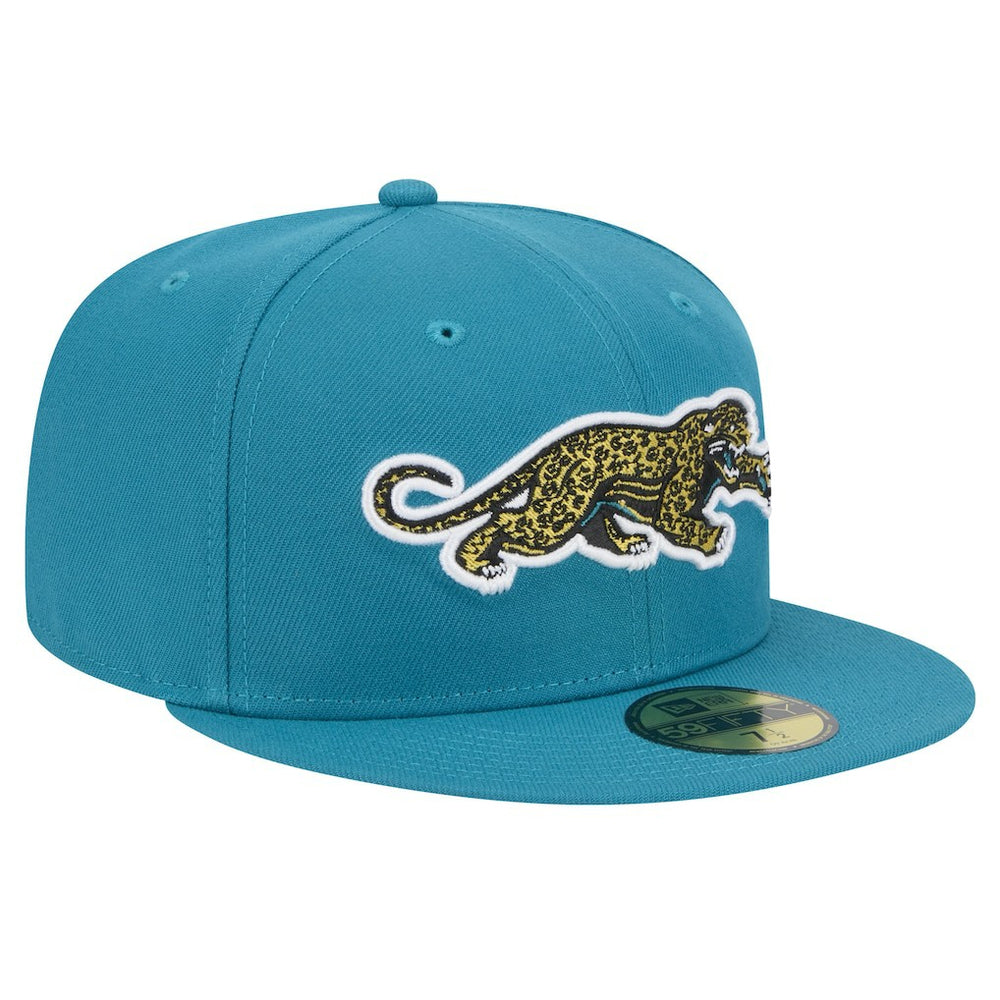 Jacksonville Jaguars New Era Throwback Crawl Omaha 59FIFTY Fitted Hat - Teal sale