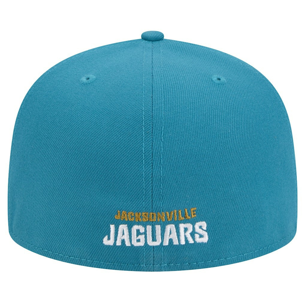 Jacksonville Jaguars New Era Throwback Crawl Omaha 59FIFTY Fitted Hat - Teal sale