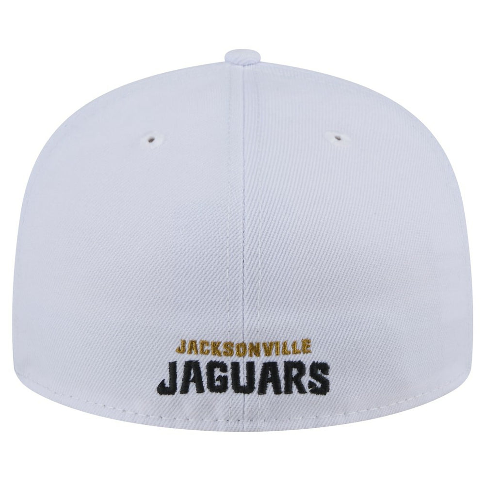 Jacksonville Jaguars New Era Throwback Crawl Omaha 59FIFTY Fitted Hat - White on sale