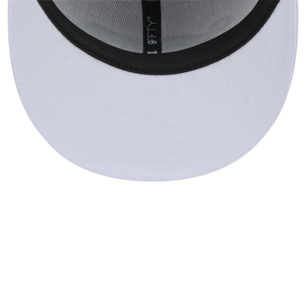 Jacksonville Jaguars New Era Throwback Crawl Standard 9FIFTY Snapback Hat - White sale