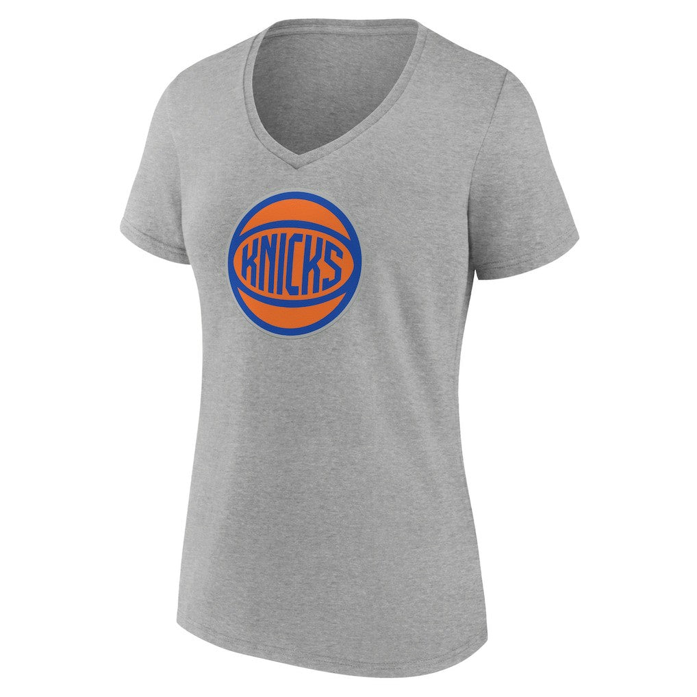 New York Knicks Women's Alternate Logo V-Neck T-Shirt - Gray discount