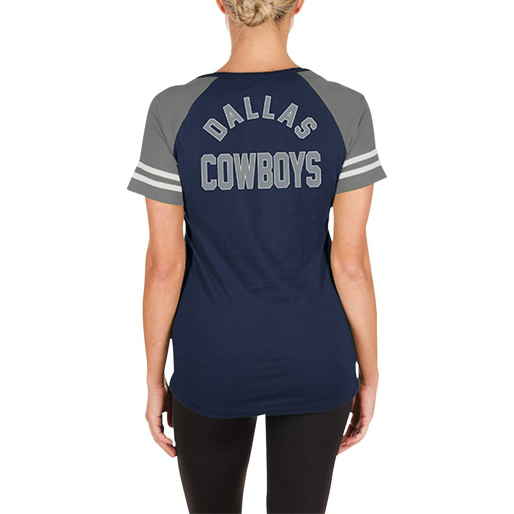 Dallas Cowboys New Era Women's Lace-Up Raglan T-Shirt - Navy online