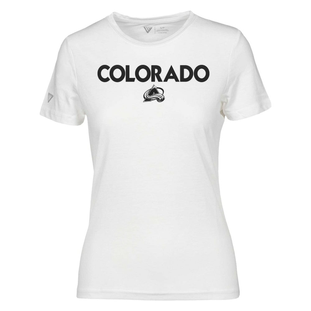 Colorado Avalanche Levelwear Women's Maddox City Capsule T-Shirt - White T-shirts