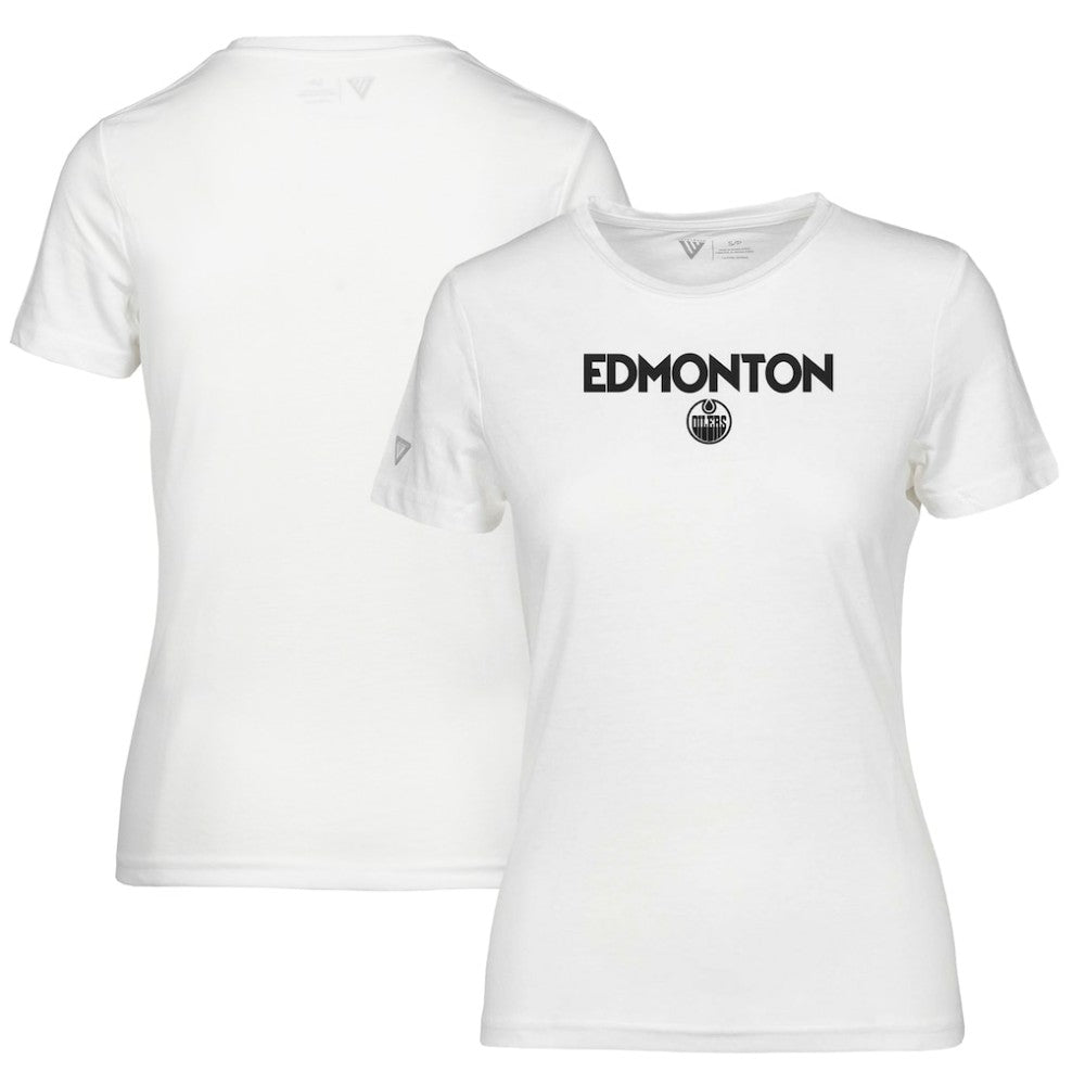 Edmonton Oilers Levelwear Women's Maddox City Capsule T-Shirt - White T-shirts
