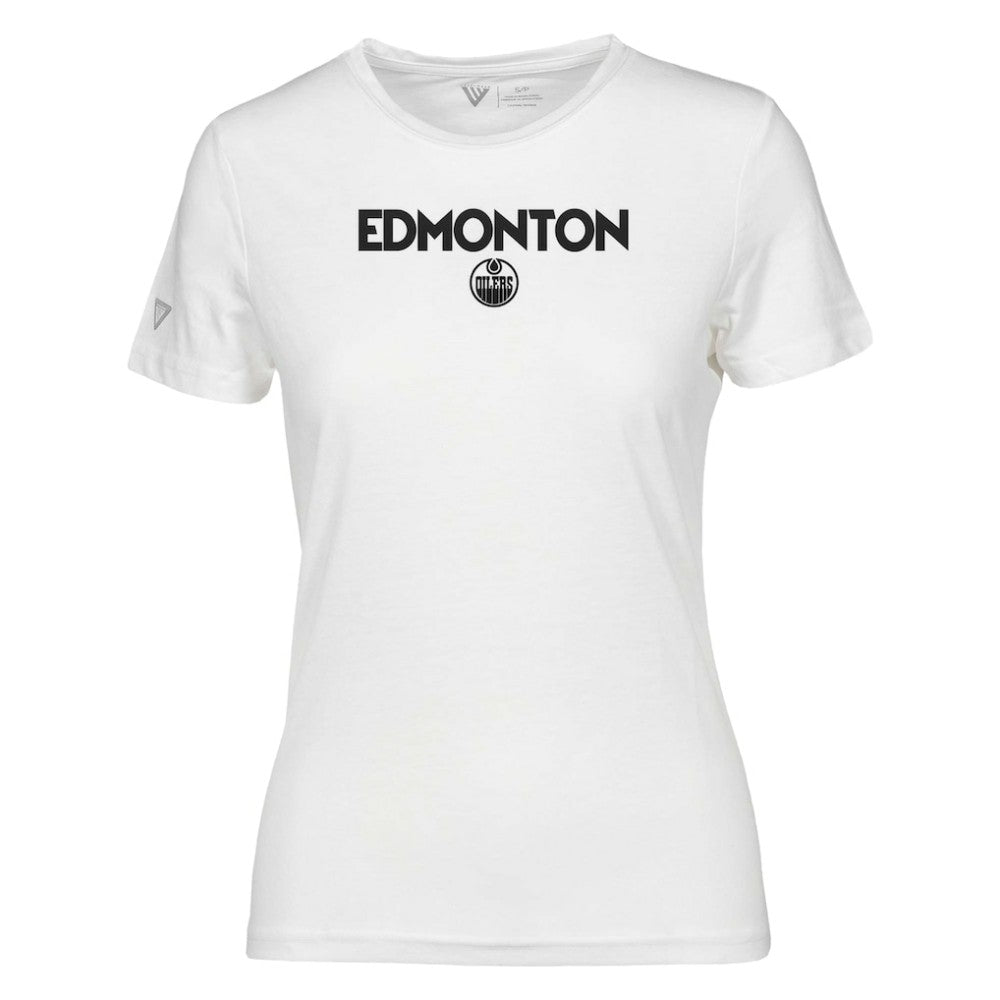 Edmonton Oilers Levelwear Women's Maddox City Capsule T-Shirt - White T-shirts