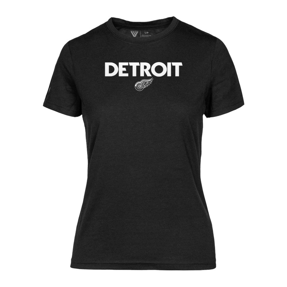 Detroit Red Wings Levelwear Women's Maddox City Capsule T-Shirt - Black T-shirts
