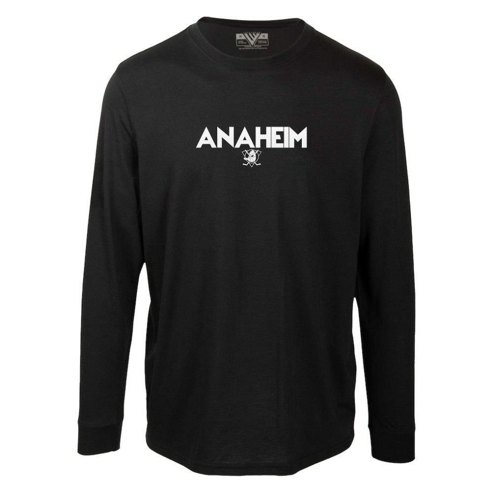 Anaheim Ducks Levelwear Oscar City Capsule Long Sleeve T-Shirt - Black T-shirts