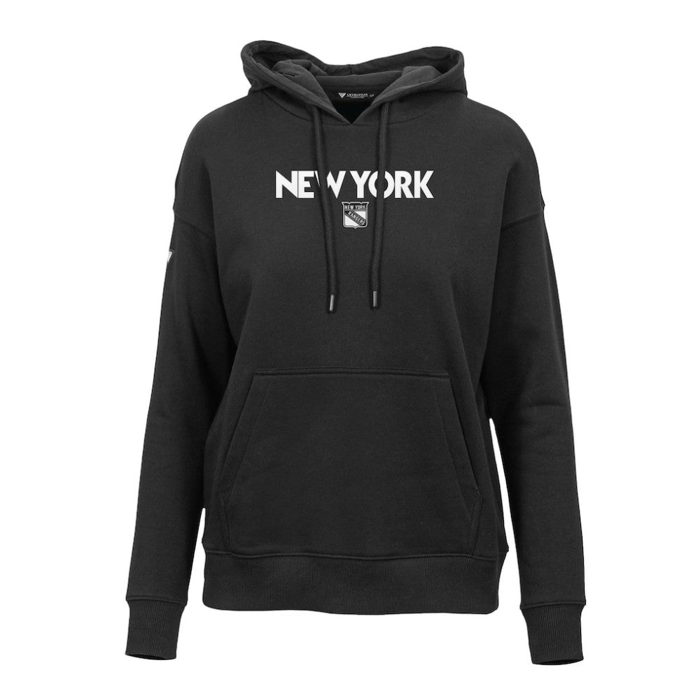 New York Rangers Levelwear Women's Adorn City Capsule Pullover Hoodie - Black Hoodies