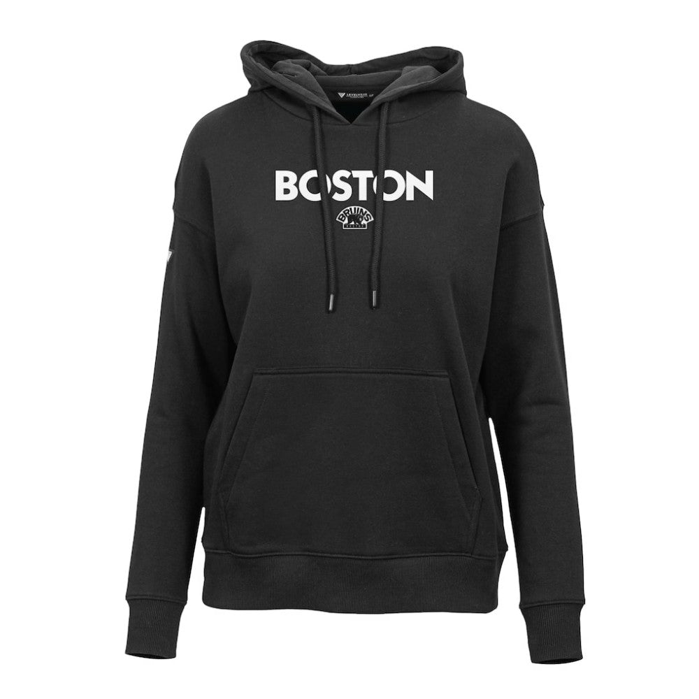 Boston Bruins Levelwear Women's Adorn City Capsule Pullover Hoodie - Black Hoodies