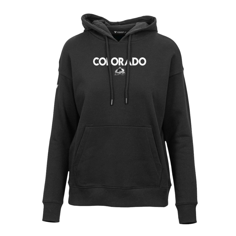 Colorado Avalanche Levelwear Women's Adorn City Capsule Pullover Hoodie - Black Hoodies