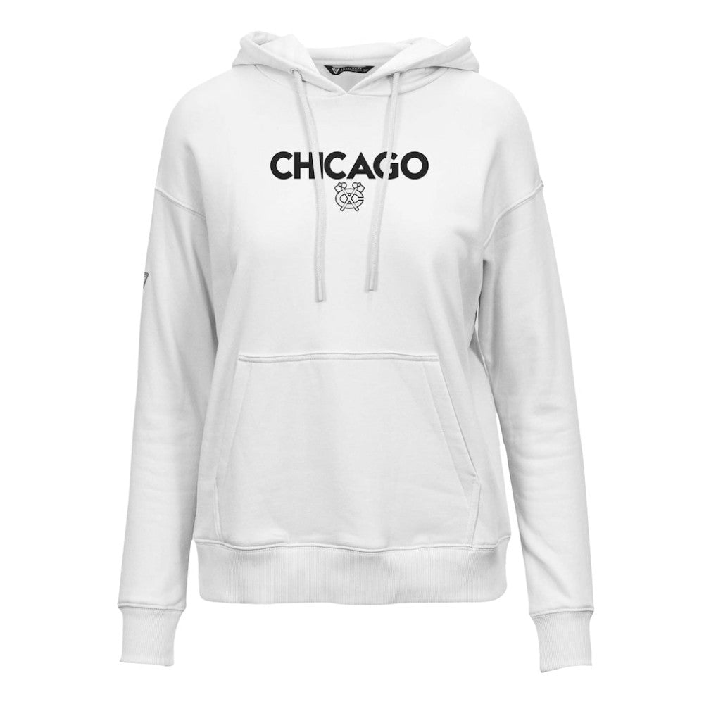 Chicago Blackhawks Levelwear Women's Adorn City Capsule Pullover Hoodie - White Hoodies