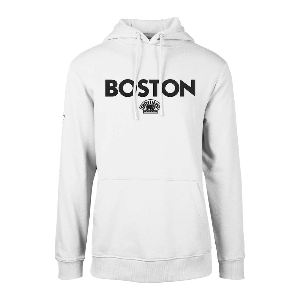 Boston Bruins Levelwear Podium City Capsule Pullover Hoodie - White Hoodies