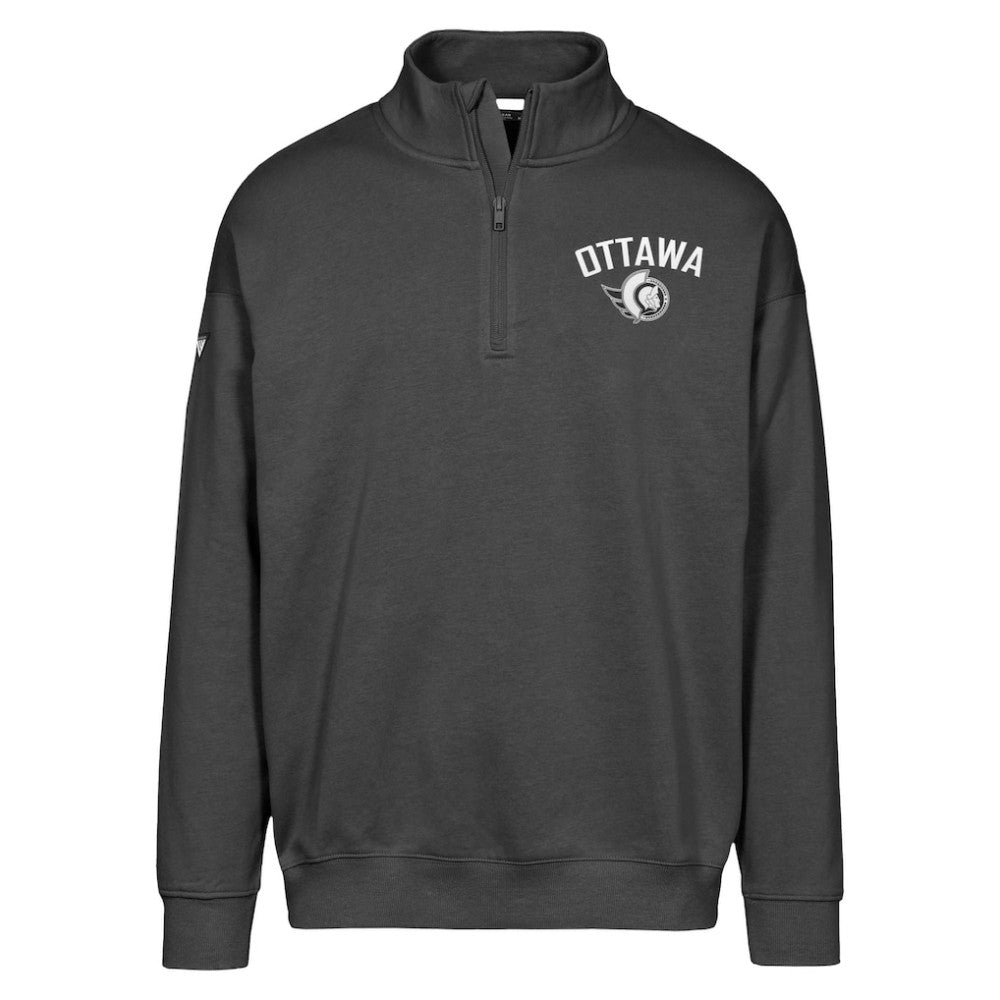 Ottawa Senators Levelwear Murray City Capsule Quarter-Zip Sweatshirt - Black Sweatshirts